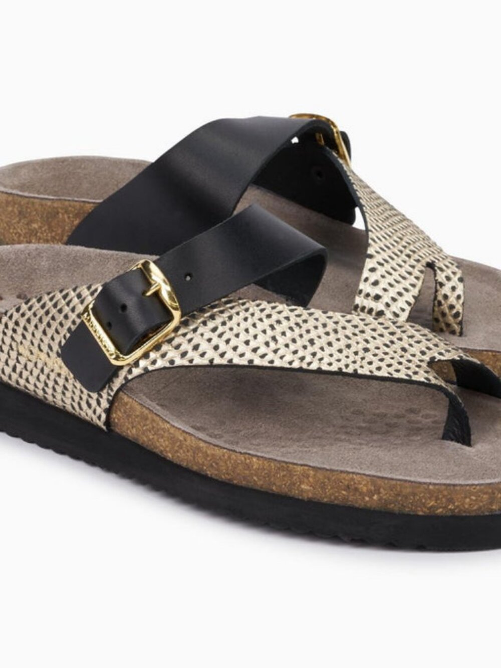 NEW Mephisto Helen Mix Black/Cream Women's Thong Sandal 43 - 13